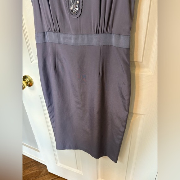 NWT Boden Limited Edition Silk Sheath Dress | Size 6 | Frosted Grey Lavender - Picture 4 of 12